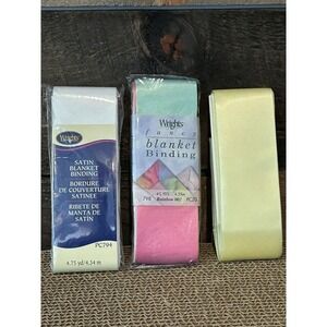 Wrights Home Blanket Binding‎ Multicolor, Yellow, White Lot Of 3 - NEW!